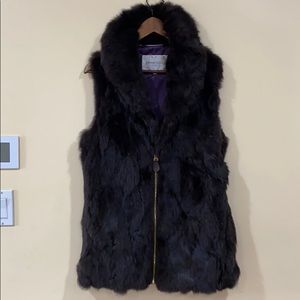 Fur vest women size L